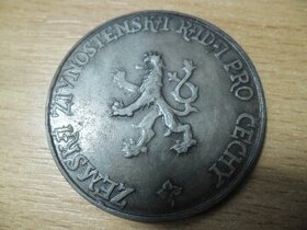 medaile - zemská živnostenská rada pro Čechy 1924