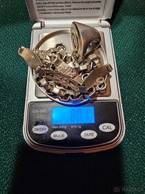 Směs stříbrný šperky celková váha 80g - 1