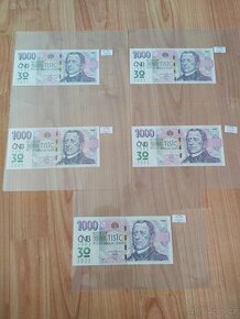 1000 Kč bankovka 2023 s přítiskem ČNB