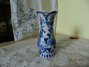 Hezká ručně malovaná kobaltová Vázička Váza