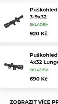 Poptávka- puskohled JS tactical 4x32 a 3-9x32