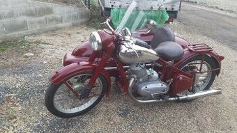 Jawa pérák 250 se sajdou