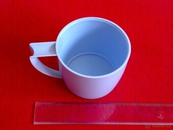 Plastový hrnek 330 ml - retro - světle modrý