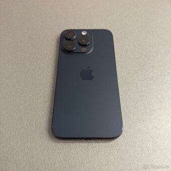 iPhone 15 Pro 128GB modrý, pěkný stav, 12 měsíců záruka