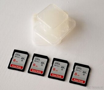Originální SD SanDisk Ultra 8GB 30MB/s,1x použité, více kusů