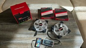 PC rgb Větráky a rgb trubici na hadice chlazení CoolMoon