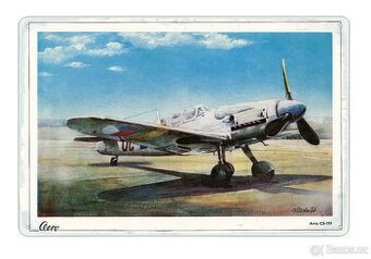 cedule plechová - Avia CS-199 (Messerschmitt Bf 109G)