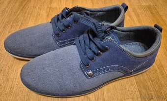 Pánské boty Gino Lanetti, velikost 44, modrá látkovina