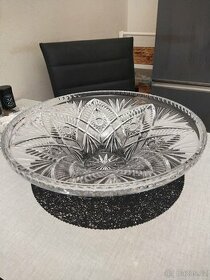 Křišťálová broušená mísa