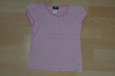 Dětské dívčí triko krátký rukáv - pruhované