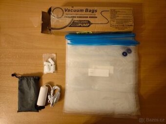 Vákuové vrecia + elektrická pumpa (10 ks, 30×30 cm)