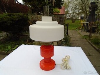 Retro lampa lampička Opálové sklo skleněná funkční top stav