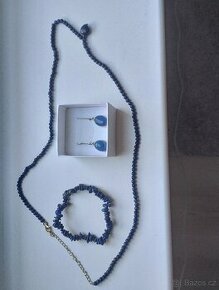 Souprava Lapis lazuli přírodní,kámen přátelství