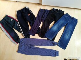6 ks dětské zateplené džíny, tepláky, manžestráky vel. 116