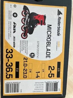 Detske koleckove brusle ROLLERBLADE Microblade 3WD 33-36,5