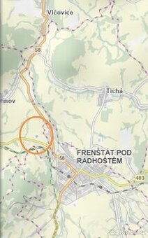 Pozemek 1800m2 Lichnov u Frenštátu
