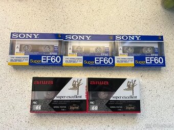 Audio kazety SONY, AIWA nové zabalené - 1