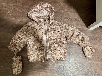 Bunda H&M vel. 98/104 + rukavice - 1