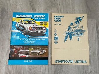 Grand Prix ČSSR Brno - 1987 - program + startovní listina