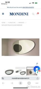 Designové zrcadlo Natuzzi Italia model Clouds, nové
