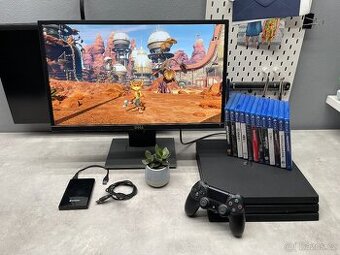 PS4 Pro v krásném stavu 1TB+1TB a hry (PlayStation 4)