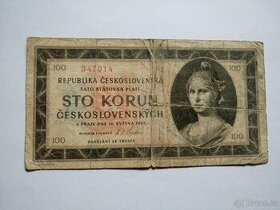 100 korun československých 1945 - 1