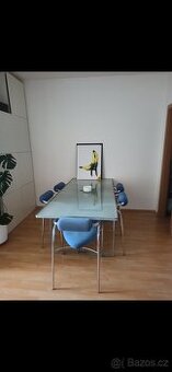 Vintage set stůl ikea moment a chromované židle