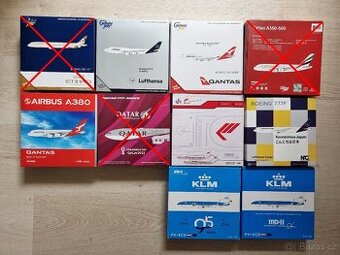 KOVOVÉ MODELY DOPRAVNÍCH LETADEL 1:400, BOEING AIRBUS
