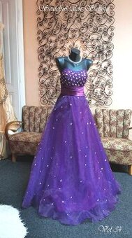 vel.34 TŘPYTIVÉ PLESOVÉ -MATURITNÍ ŠATY