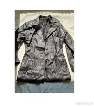 Černé kožené sako z jemné kůže