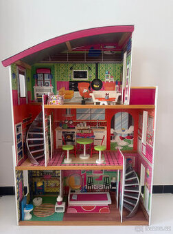 Barbie Dům snů velký dřevěný + nábytek