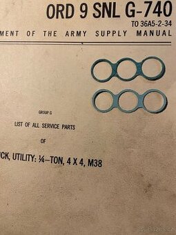 Jeep Willys M38/MC, M38A1 těsnění palivové pumpy