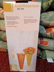 Závěsné dekorační vázy 3 kusy
