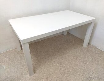 Sleva - Nový bílý jídelní stůl 90 x 160 cm