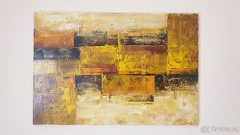 Prodej autorského abstraktního obrazu: Světlejší varianta