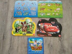 Dětské puzzle Blesk McQueen, Krteček, piráti a zvířata...