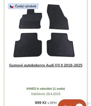 Sada gumových koberečků do audi Q3