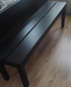 Ikea lavice Bjursta černá, masiv drevo - 1