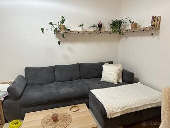 Šedý velky rozkládací gauč - RYCHLE