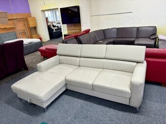 Sedací souprava rohová -rozkládací -kůže -NEPOUŽITÉ