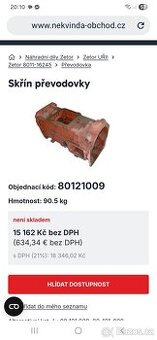 Obal převodovky zetor crystal 8011