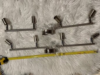 2x stropní svítidlo kovové