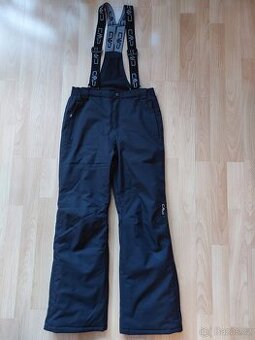Zimní černé lyžařské kalhoty, oteplovačky, 158, "nové"