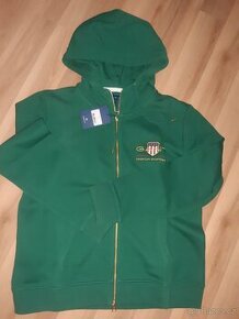 Vel. XL, Dámská zelená propínací mikina originál GANT