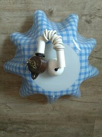 Lustr modrobílý, plně funkční, bez poškození