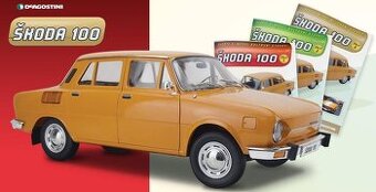 Škoda 100 DeAgostini + vozík PAV + bonusy - neposkladaná