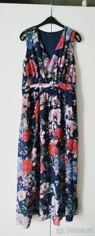 Květované dlouhé šaty Mohito vel.L, tmavé