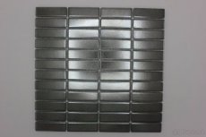 Mozaika, glazovaná, stříbrná, mat, rozměr 71,5x21,5mm