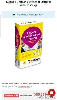 Weber stěrkovací a lepící tmel venkovní