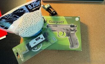Kuličky GUADER 0,25g + CZ75 Compact Blowback + 2 zásobníky